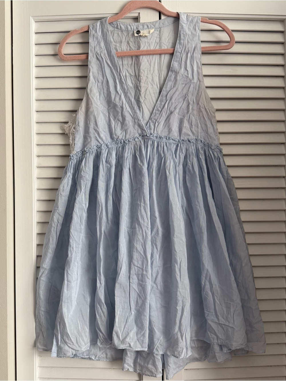 Anthropologie Light Blue Sheer Summer Dress